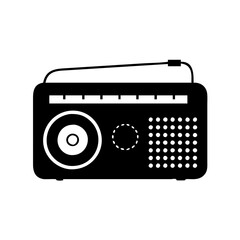 radio icon, radio silhouette vector illustration-simple silhouette illustration of radio,radio vector