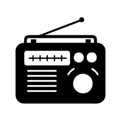 radio icon, radio silhouette vector illustration-simple silhouette illustration of radio,radio vector