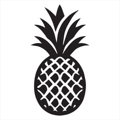 Obraz premium Pineapple Vector art illustration with leaves