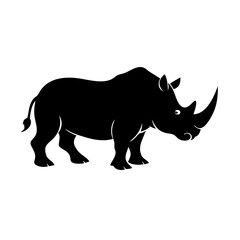 rhino icon, rhino silhouette vector illustration-simple silhouette illustration of rhino,rhino vector