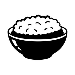 rice bowl icon, rice bowl silhouette vector illustration-simple silhouette illustration of rice bowl,rice bowl vector