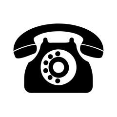 rotary phone icon, rotary phone silhouette vector illustration-simple silhouette illustration of rotary phone,rotary phone vector