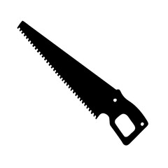 saw icon, saw silhouette vector illustration-simple silhouette illustration of saw,saw vector