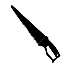 saw icon, saw silhouette vector illustration-simple silhouette illustration of saw,saw vector