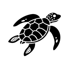 sea turtle icon, sea turtle silhouette vector illustration-simple silhouette illustration of sea turtle,sea turtle vector