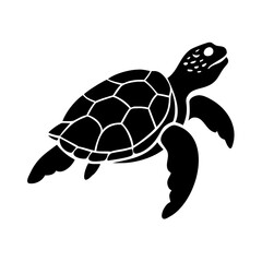 sea turtle icon, sea turtle silhouette vector illustration-simple silhouette illustration of sea turtle,sea turtle vector