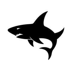 Obraz premium shark icon, shark silhouette vector illustration-simple silhouette illustration of shark,shark vector