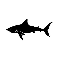 shark icon, shark silhouette vector illustration-simple silhouette illustration of shark,shark vector
