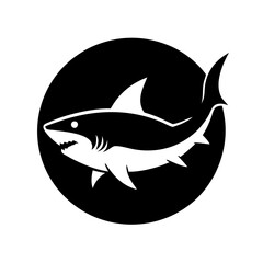 shark icon, shark silhouette vector illustration-simple silhouette illustration of shark,shark vector