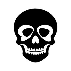 skull icon, skull silhouette vector illustration-simple silhouette illustration of skull,skull vector