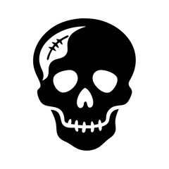 skull icon, skull silhouette vector illustration-simple silhouette illustration of skull,skull vector