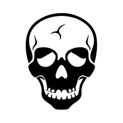 skull icon, skull silhouette vector illustration-simple silhouette illustration of skull,skull vector