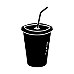 soda cup icon, soda cup silhouette vector illustration-simple silhouette illustration of soda cup,soda cup vector