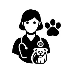 vet icon, vet silhouette vector illustration-simple silhouette illustration of vet,vet vector