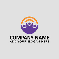 business consultant and family consultant logo design vector