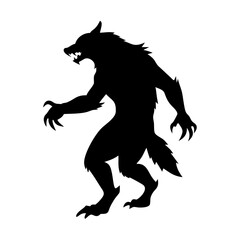 werewolf icon, werewolf silhouette vector illustration-simple silhouette illustration of werewolf,werewolf vector