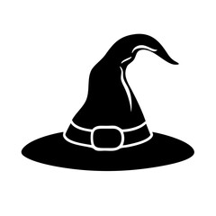 witch hat icon, witch hat silhouette vector illustration-simple silhouette illustration of witch hat,witch hat vector