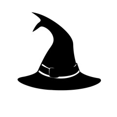 witch hat icon, witch hat silhouette vector illustration-simple silhouette illustration of witch hat,witch hat vector