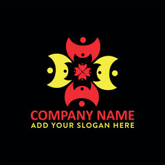 business consultant and family consultant logo design vector