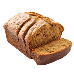 Delicious Loaf of Banana Bread Sliced Ready to Eat