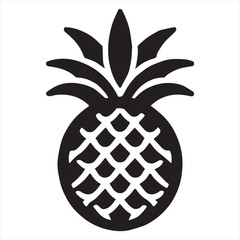 Obraz premium Pineapple Vector art illustration with leaves