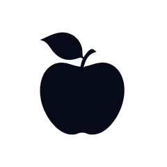 apple silhouette logo vector line art logo design