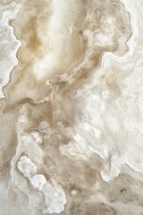 Naklejka premium Natural beige marble texture with layered mineral patterns and organic stone formations for interior design and natural backgrounds, Generative AI
