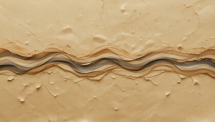 Obraz premium Beige Abstract Texture with Wavy Lines