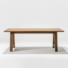 Simple, light wood dining table