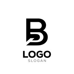 Obraz premium Bold abstract letter B monogram logo icon