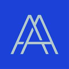 Stylized overlapping AA monogram logo icon