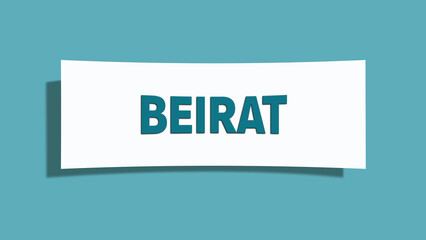 Beirat (Advisory Board) - A card isolated on light green background.