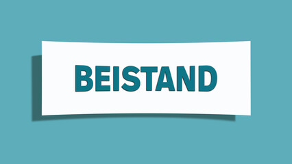 Beistand (assistance) - A card isolated on light green background.
