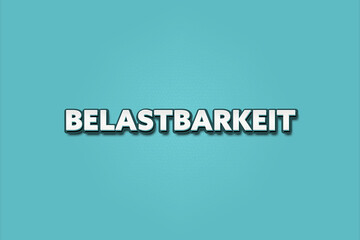Belastbarkeit (Resilience) - A turquoise banner illustration with white text.