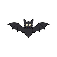 bat on a white background