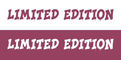 Limited Edition Bold Promotional Text Design