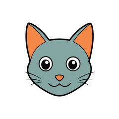 cat head vector