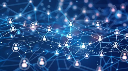 Network graphic that shows the connections and backgrounds.