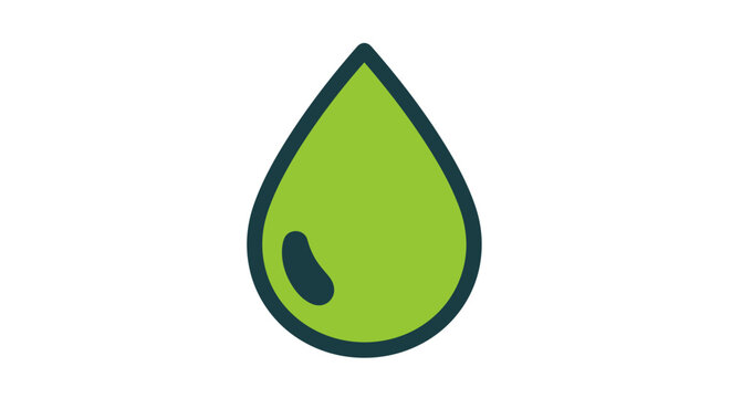 A good eco-friendly green vector. Green drop icon on white background