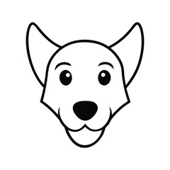 dog head line art