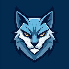 Majestic Wolf Emblem: A powerful and stylized illustration of a wolf's face, exuding an aura of strength, intensity, and primal energy.