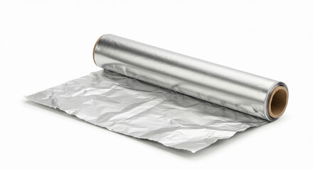 Dental floss container with floss pulled, isolated on white. Clean image for oral care, hygiene, health or daily routine visuals.