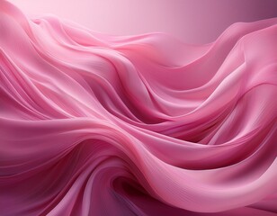 Obraz premium flowing pink silk textures in soft light neural network ai generated
