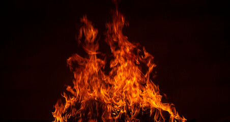 Fire flame texture for banner background. Burning fire lights. Burning big flame. Blaze flames...