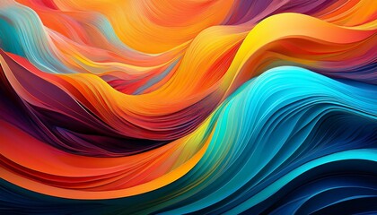 Obraz premium vibrant abstract waves in bright colors and smooth textures