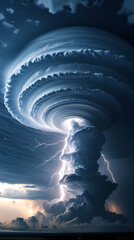 Stunning Supercell Thunderstorm with Epic Lightning