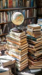 Obraz premium Globe Ancient Books A Scholars Haven.