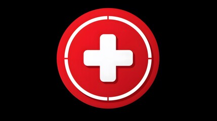 Obraz premium Professional Plus Stamp Vector Icon in Flat Style for Design Projects