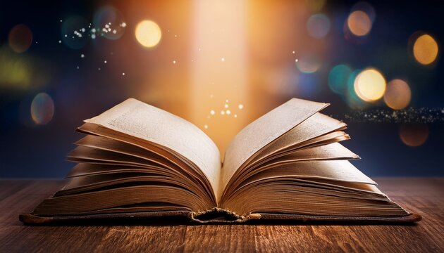 open old book shows blank pages with history and literature concept theme