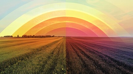 Fototapeta premium Rainbow Fields